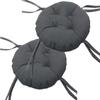 MCOSU Set of 2/4 Stools Chairs Cushions Round with Ties 13/15/17/19inch Non-Slip Chair Pads for Dining Kitchen Garden Patio Indoor Outdoor Round Thick Seat Cushion(E1,2PCS 19 * 2IN) view 1