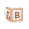 4Pcs 11.81inch Bear Baby Balloon Boxes, Baby Shower Decorations Baby Boxes with BABY Letter, Brown Baby Boxes Letters Blocks for Gender Reveal Party Decorations view 4