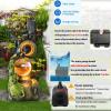 CHYIFSHIY Peacock-Themed Zen Water Fountain with LED Lights - Indoor & Outdoor Decor, 57.5 x 20.8 x 13.8 inches, UV Protection, Eco-Friendly Resin, Housewarming Gift view 3