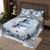 Manfei Christmas Kids Bedspread Twin Size, Cute Snowman Xmas Coverlet Set for Boys Girls Room Decor, Western New Year Quilted Coverlet with 1 Pillowcase, Soft Polyester Bedding Quilt view 1