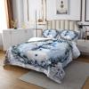 Manfei Christmas Kids Bedspread Twin Size, Cute Snowman Xmas Coverlet Set for Boys Girls Room Decor, Western New Year Quilted Coverlet with 1 Pillowcase, Soft Polyester Bedding Quilt view 2