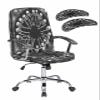 Kewadony Office Chair Cover with Armrest Covers Stretchable, Black Skull Skeleton Removable Universal Computer Chair Covers, Halloween Vintage Spooky Scary Slipcovers for Rotating Chair, Large view 1