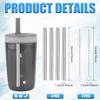 4pcs Metal Straw Replacement for Zak 15 oz, with 2 Straw Cleaner, Stainless Steel Reusable Straws Compatible with Zak Designs Kelso 12 oz Kids Sippy Cup Water Bottle Accessories, BPA-Free view 2