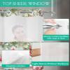 Christmas Snowman Snowflake No Hook Shower Curtain with Snap in Liner Shower Curtain Set for Bathroom Winter Poinsettia Xmas Balls Wooden Grain Shower Curtain with See Through Top Window 60"x72" view 4