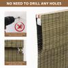 LazBlinds No Tools No Drill Cordless Bamboo Roman Shades, Privacy Blinds for Interior Windows, Room Darkening Roll Up Bamboo Blinds for for Home & Patio, 19.5" W x 56" H, Privacy-Driftwood view 2