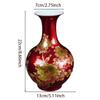 Decorative Ceramic Flower Vase 8.66 Inch Red Handcrafted Traditional Porcelain with Gold Floral Pattern Crystal Glaze Finish Home Decor Centerpiece Ornament for Living Room Office view 2