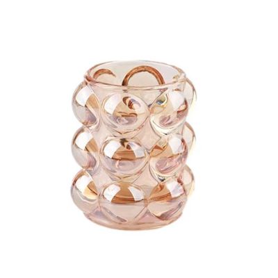 Blue and White vase Desktop Ornament Small Vase Cosmetic Tool Brush Storage Large Mouth Vase(Amber)