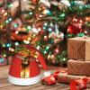 Faith Over Fear Lion Jesus Cross Christian Christmas Hat Santa Claus Hat, Holiday Unisex Comfortable Thick Warm Christmas Hat view 2