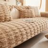 Docxide 2025 New Fluffy Plush Striped Furniture Protector Couch Cover (70 * 70CM,Brown) view 1