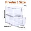 2 PACK Stackable Coffee Pod Drawers, Acrylic Clear Storage Drawers for Coffee Organizer for Home and Office view 2