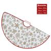Christmas Gold Silver Snowflake Pattern (1) Xmas Tree Skirt,Tree Skirts Christmas Tree Mat Decorations Merry Christmas Ornaments New Year Holiday Party Decor 30'in view 2