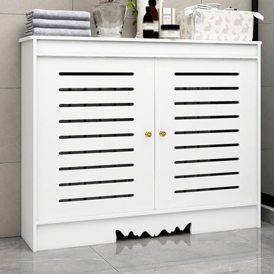 YUGXTH Heating Cabinet Shelf, Radiator Cover Cabinet Shelf, Modern Radiator Cover Grill Shelf Cabinet, Cabinet Storage Shelf with 2 Doors, Hide Cluttered Pipes(L80xH80xW25cm)