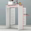 YUGXTH Heating Cabinet Shelf, Radiator Cover Cabinet Shelf, Modern Radiator Cover Grill Shelf Cabinet, Cabinet Storage Shelf with 2 Doors, Hide Cluttered Pipes(L80xH80xW25cm) view 2