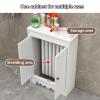 YUGXTH Heating Cabinet Shelf, Radiator Cover Cabinet Shelf, Modern Radiator Cover Grill Shelf Cabinet, Cabinet Storage Shelf with 2 Doors, Hide Cluttered Pipes(L80xH80xW25cm) view 4