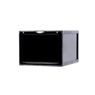 Fxzqgnh Stackable, Shoe Rack Holder, Heavy Duty, Casual, Thick, Multifunctional, Basketball, Shoe Storage, Black Front Open