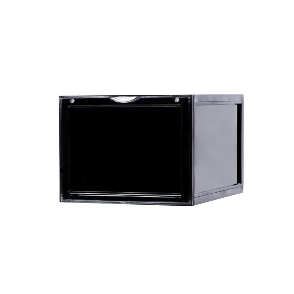 Fxzqgnh Stackable, Shoe Rack Holder, Heavy Duty, Casual, Thick, Multifunctional, Basketball, Shoe Storage, Black Front Open