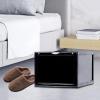 Fxzqgnh Stackable, Shoe Rack Holder, Heavy Duty, Casual, Thick, Multifunctional, Basketball, Shoe Storage, Black Front Open view 2