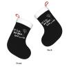 NUSDB Love Her But Leave Her Wild 2024 New Christmas Stockings, 18inch Xmas Hanging Stocking Decorations for Christmas Party Family Decor White and Black view 2