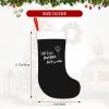 NUSDB Love Her But Leave Her Wild 2024 New Christmas Stockings, 18inch Xmas Hanging Stocking Decorations for Christmas Party Family Decor White and Black view 3