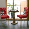 6 Pcs Dining Chair Covers Stretch Spandex Slipcovers Merry Christmas Cute Snowman Berry Removable Dining Room Seat Cover Cushion Protector for Home Hotel Banquet Decor Winter Snowflake on Red view 3
