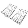 Aqur2020 Steel Wire Freezer Organizer, 2pcs Storage Basket with PE Coating, Hanging Rack for Refrigerator, Shelves, Black ,for Hanging (L 45cm X W 24.5cm X H 20cm) view 3