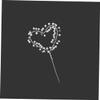 LABRIMP Heart Shaped Cake Topper Elegant Silver Wedding Cake Decoration for Bridal Showers Engagements Birthdays and for Romantic Celebrations view 2