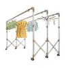 Stainless Steel Laundry Drying Rack, Foldable Freestanding Airer, Space-Saving Laundry Rack, With Sock Clips, Foldable &Length Adjustable, for Shoes, Socks, Underwear, Extendable Clothing Dryer Rack(2 view 1