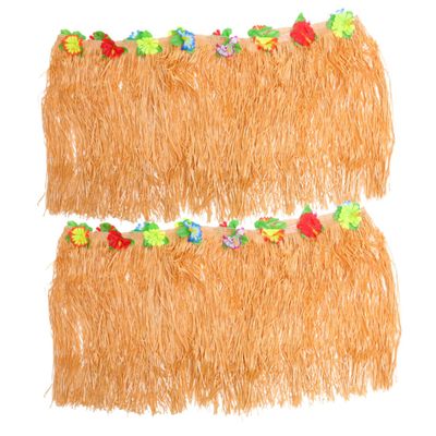 NAMOARLY 2pcs Hawaii Party Table Skirt Decorative Tinsel Fringe for Bridal Showers Beach Theme Events and Festive Celebrations Unique Design for Use