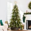 Best Choice Products Full Aspen Christmas Tree, 6ft Pre-lit Realistic Noble Fir w/ 450 Glowing Micro LED Lights, 2-in-1 White & Multicolor view 2