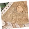 CIYODO 5pcs Burlap Jute Lace Table Mats for Wedding and Home Decor Natural Lace Trim for Dinnerware and Cup view 3