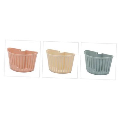 CIYODO 3pcs Sink Sponge Hanging Basket Light Blue Drain Storage Rack for Kitchen Faucet Punch Snap Button Design Space-saving Organizer for Clean Home Kitchen Setup