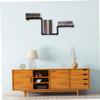 CORHAD 1pc Retro Wall-Mounted Iron Pipe Rack DIY Storage Shelf Open Bookshelf Industrial Wall Storage view 2