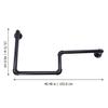 CORHAD 1pc Retro Wall-Mounted Iron Pipe Rack DIY Storage Shelf Open Bookshelf Industrial Wall Storage view 3