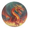 2 Pcs Glass Strong Fridge Magnets,Dragon King in Fire Print Funny Cute Refrigerator Magnets,Round Locker Magnets Refrigerator,Decorative Magnets for Whiteboard Office Fridge Kitchen Cabinet view 1