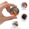 2 Pcs Glass Strong Fridge Magnets,Dragon King in Fire Print Funny Cute Refrigerator Magnets,Round Locker Magnets Refrigerator,Decorative Magnets for Whiteboard Office Fridge Kitchen Cabinet view 3