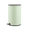 Trash Can Kitchen Pedal Trash Can Creative Household Living Room Bedroom Stainless Steel Garbage Bin Bathroom Kitchen Pedal Trash Can with Lid, 8 Liters / 2.1 Gallons Wastebasket for Office (Green ) view 1