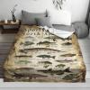 Fish Blanket, Fishing Enthusiast Blanket Gift, Fishing Blanket for Men, Sports Fish of North America Blanket, Fish Throw Blanket, Unique Fishing Gift for Fisherman, Fishing Lovers (60 * 80in) view 2
