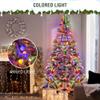 7.5ft Prelit Christmas Tree, Snow Flocked Artificial Spruce Tree with 480 LED Lights & 1117 Tips, Easy Assembly Hinged Branches & Foldable Stand view 3