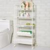 Rolling Utility Cart with Carbon Steel Storage Wood Top and Wheels Multi Layer Storage Shelf Rack for Kitchen Office Bathroom Garage Movable and Convenient Storage Cart view 2