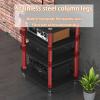 KUKIXKK Entertainment Stereo Components Rack, with Ample Storage4-Tier Media Stand Corner ShelfGaming Shelffor Living, Gaming, Recording Room.for Record Player view 3