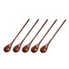 BIUDECO Elegant Kitchen Tools 5 Pieces Natural Wooden Spoons Tea Spoons for Hot Tea view 1
