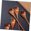 BIUDECO Elegant Kitchen Tools 5 Pieces Natural Wooden Spoons Tea Spoons for Hot Tea view 4