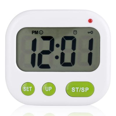 Timer, Kitchen Timer Timers for Classroom Music Vibration Digital LCD LED Alarm Clock with Backlight Digital Kitchen Timer Loud Alarm