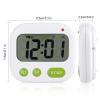Timer, Kitchen Timer Timers for Classroom Music Vibration Digital LCD LED Alarm Clock with Backlight Digital Kitchen Timer Loud Alarm view 4
