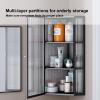 Glass wall-mounted triangle cabinet bathroom bathroom kitchen storage storage rack wall corner cabinet,wall mounted cabinet glass door,wall mounted bathroom kitchen storage cabinet with glass door(A,2 view 3