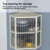 Glass wall-mounted triangle cabinet bathroom bathroom kitchen storage storage rack wall corner cabinet,wall mounted cabinet glass door,wall mounted bathroom kitchen storage cabinet with glass door(A,2 view 4