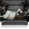Zopsc 10 Channel Line Mixer, Stereo Mixer with RGB Light, Low Noise, for Guitar Keyboard Drum Stage Mixing, Mono Switching Output, DC 5V Power, Metal Housing view 2