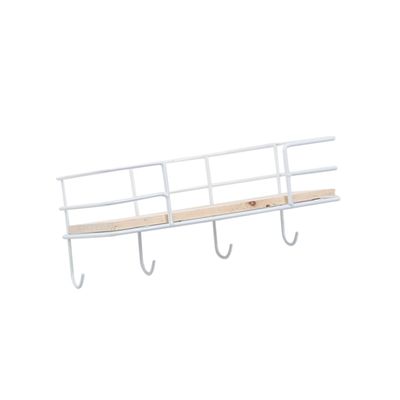 HOLIDYOYO Hanging Storage Mounted Decorative Shelf Brackets Hooks White Easy Install Key Holder for Bedroom Office
