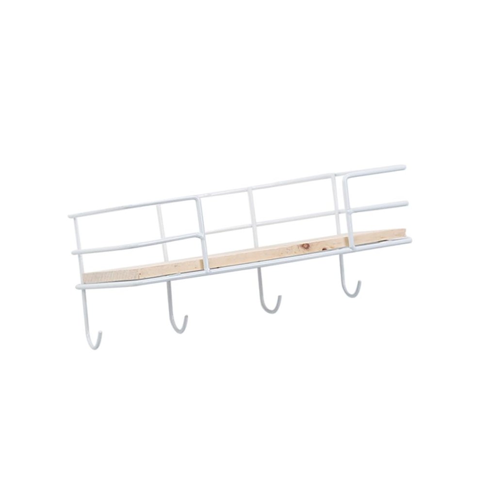 HOLIDYOYO Hanging Storage Mounted Decorative Shelf Brackets Hooks White Easy Install Key Holder for Bedroom Office
