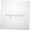 HOLIDYOYO Hanging Storage Mounted Decorative Shelf Brackets Hooks White Easy Install Key Holder for Bedroom Office view 2